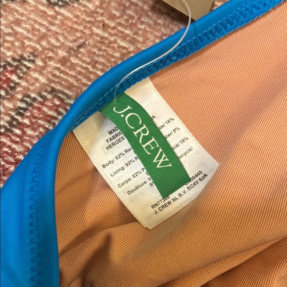 J. Crew NWT Women's Blue Halter Bikini Top - Picture 3 of 5